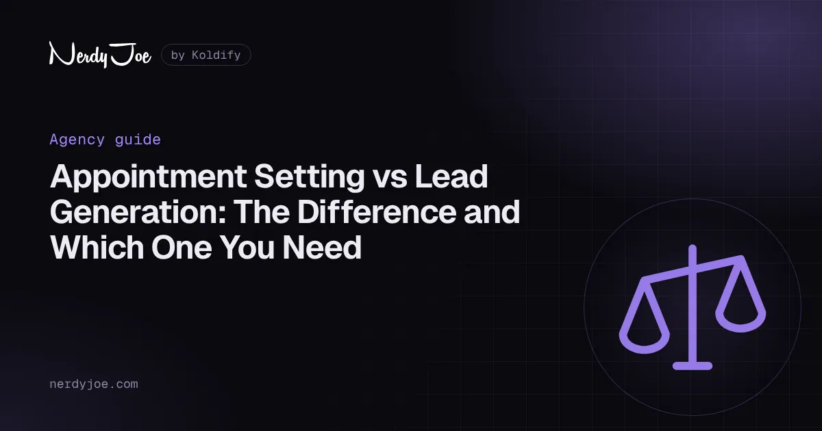 Blog appointment setting vs lead generation