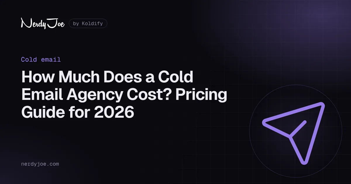 Blog cold email agency pricing