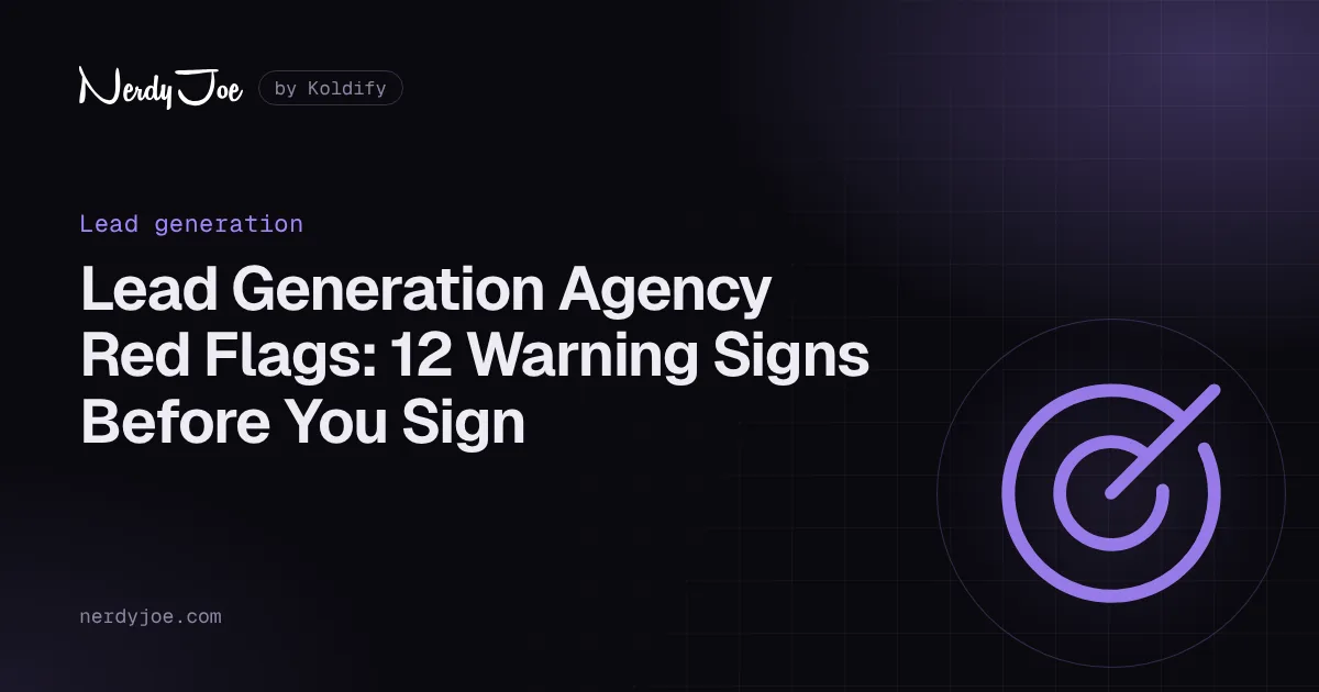 Blog lead generation agency red flags