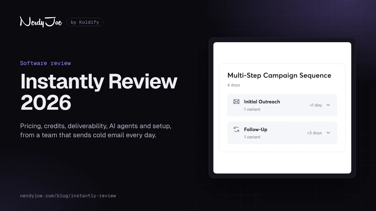 Instantly review 2026 by Nerdy Joe: pricing, features, AI agents and deliverability