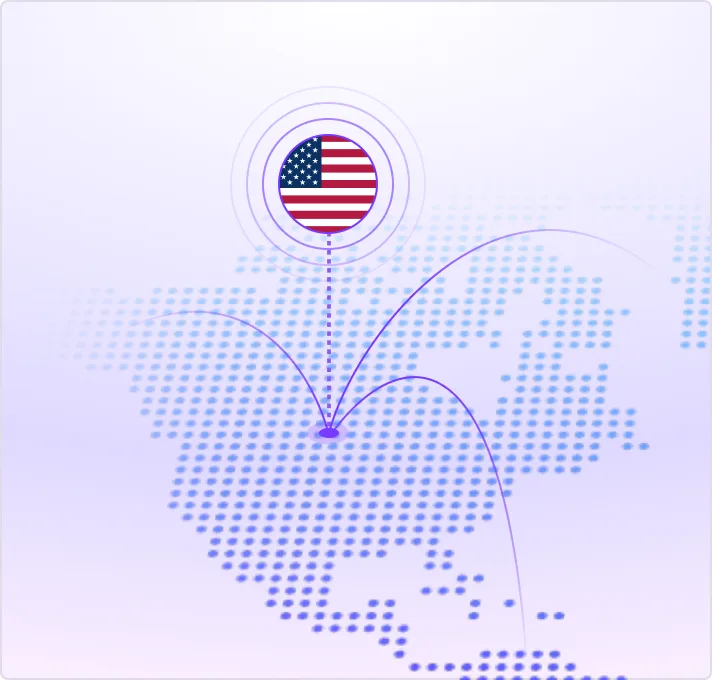 Smartlead map graphic showing regional sending across countries