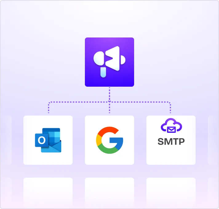 Smartlead screen for connecting Google, Outlook and SMTP mailboxes